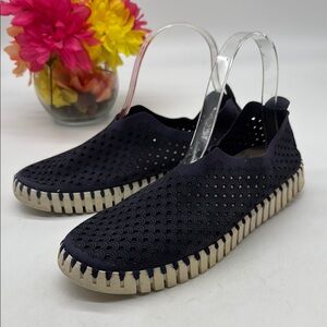Ilse Jacobsen Blue Perforated Footwear EU Size 39 SNK8330B